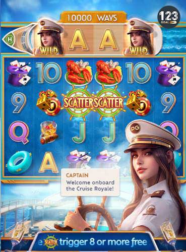 วิธีการเล่น และ สัญลักษณ์ WILD เกมสล็อต Cruise Royale สูตรแตกเยอะ